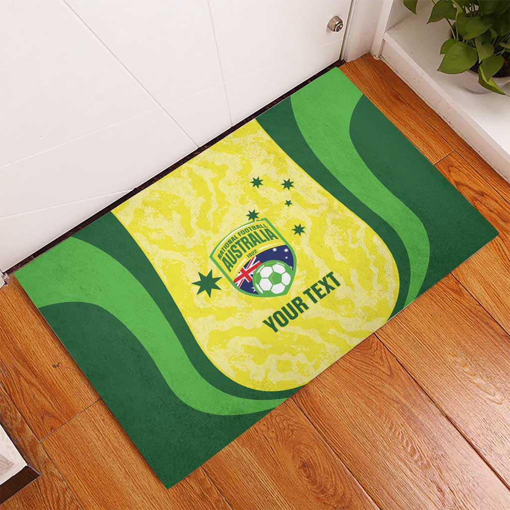 Australia Football Custom Rubber Doormat Go Socceroos Grunge Sporty Style - Aussie Hoodie