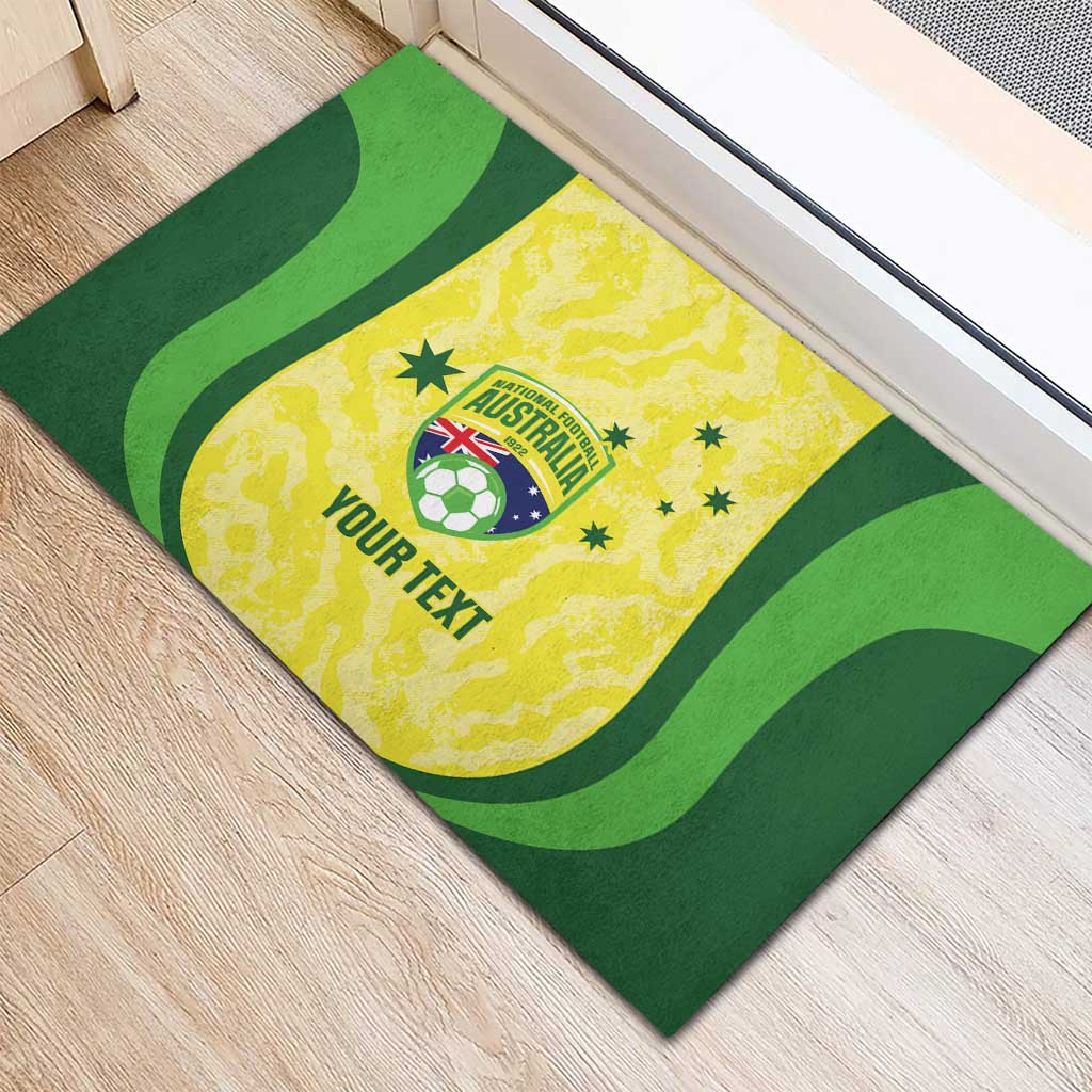 Australia Football Custom Rubber Doormat Go Socceroos Grunge Sporty Style - Aussie Hoodie