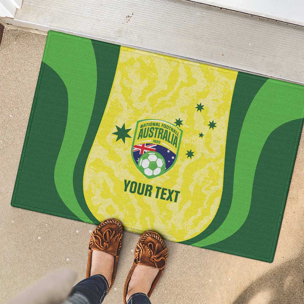Australia Football Custom Rubber Doormat Go Socceroos Grunge Sporty Style - Aussie Hoodie