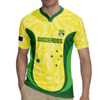 Australia Football Custom Rugby Jersey Go Socceroos Grunge Sporty Style - Aussie Hoodie