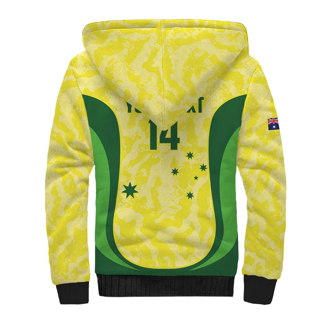 Australia Football Custom Sherpa Hoodie Go Socceroos Grunge Sporty Style - Aussie Hoodie
