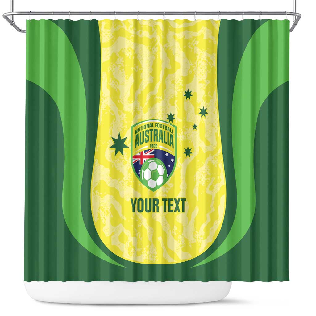 Australia Football Custom Shower Curtain Go Socceroos Grunge Sporty Style - Aussie Hoodie