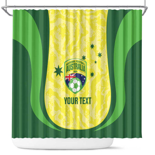 Australia Football Custom Shower Curtain Go Socceroos Grunge Sporty Style - Aussie Hoodie