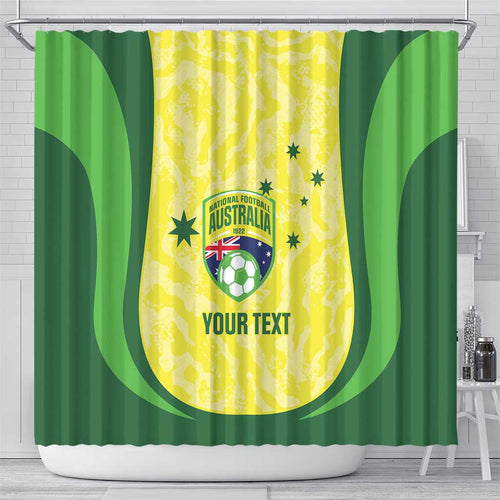 Australia Football Custom Shower Curtain Go Socceroos Grunge Sporty Style - Aussie Hoodie