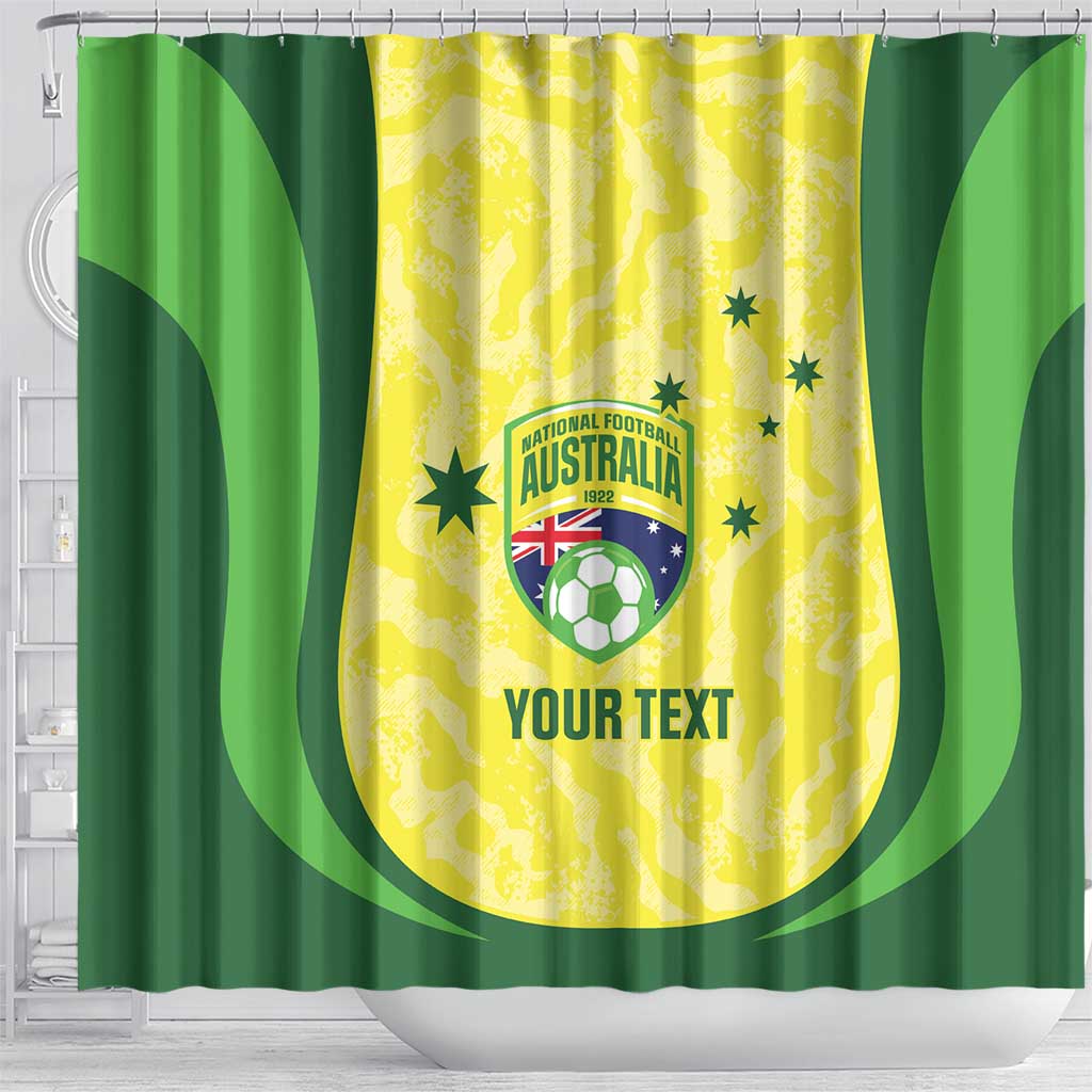 Australia Football Custom Shower Curtain Go Socceroos Grunge Sporty Style - Aussie Hoodie