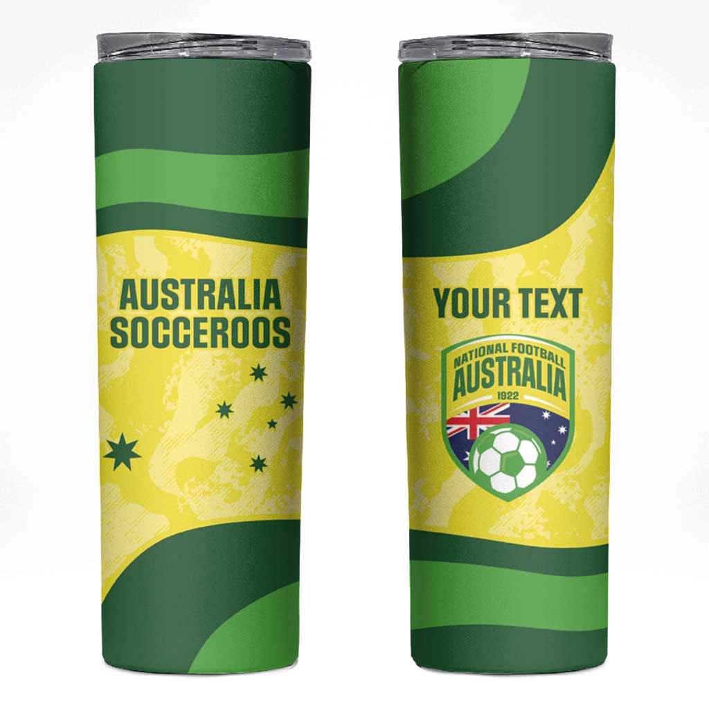 Australia Football Custom Skinny Tumbler Go Socceroos Grunge Sporty Style - Aussie Hoodie