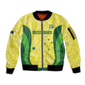 Australia Football Custom Sleeve Zip Bomber Jacket Go Socceroos Grunge Sporty Style - Aussie Hoodie