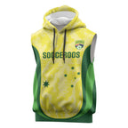 Australia Football Custom Sleeveless Hoodie Go Socceroos Grunge Sporty Style - Aussie Hoodie