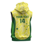 Australia Football Custom Sleeveless Hoodie Go Socceroos Grunge Sporty Style - Aussie Hoodie
