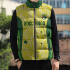Australia Football Custom Sleeveless Puffer Jacket Go Socceroos Grunge Sporty Style - Aussie Hoodie