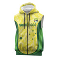 Australia Football Custom Sleeveless Zip Hoodie Go Socceroos Grunge Sporty Style LT14