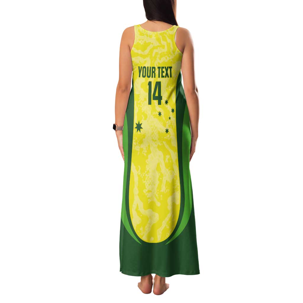 Australia Football Custom Tank Maxi Dress Go Socceroos Grunge Sporty Style - Aussie Hoodie