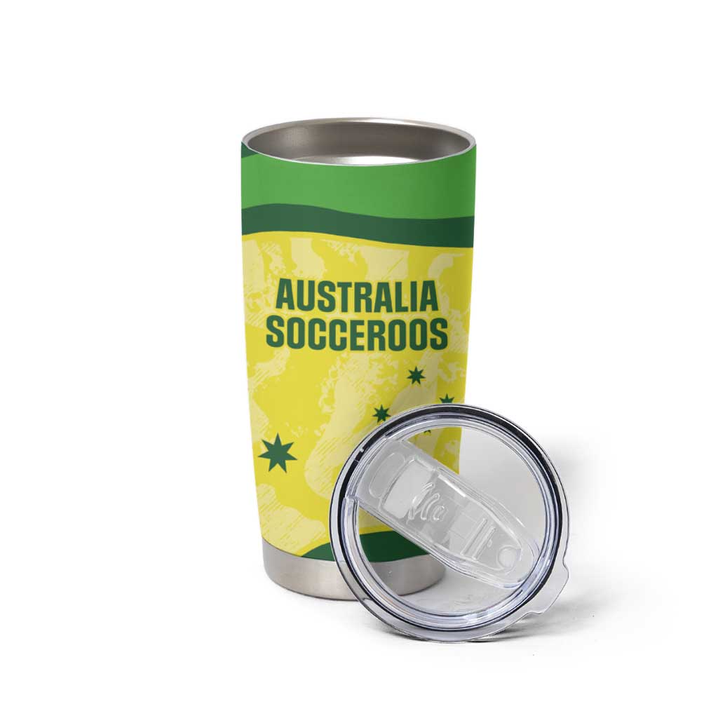 Australia Football Custom Tumbler Cup Go Socceroos Grunge Sporty Style - Aussie Hoodie