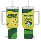 Australia Football Custom Tumbler With Handle Go Socceroos Grunge Sporty Style - Aussie Hoodie