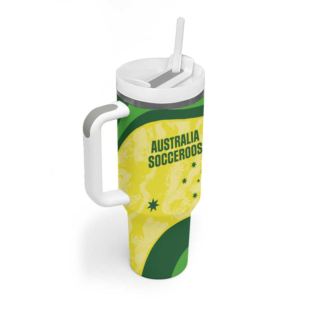 Australia Football Custom Tumbler With Handle Go Socceroos Grunge Sporty Style - Aussie Hoodie