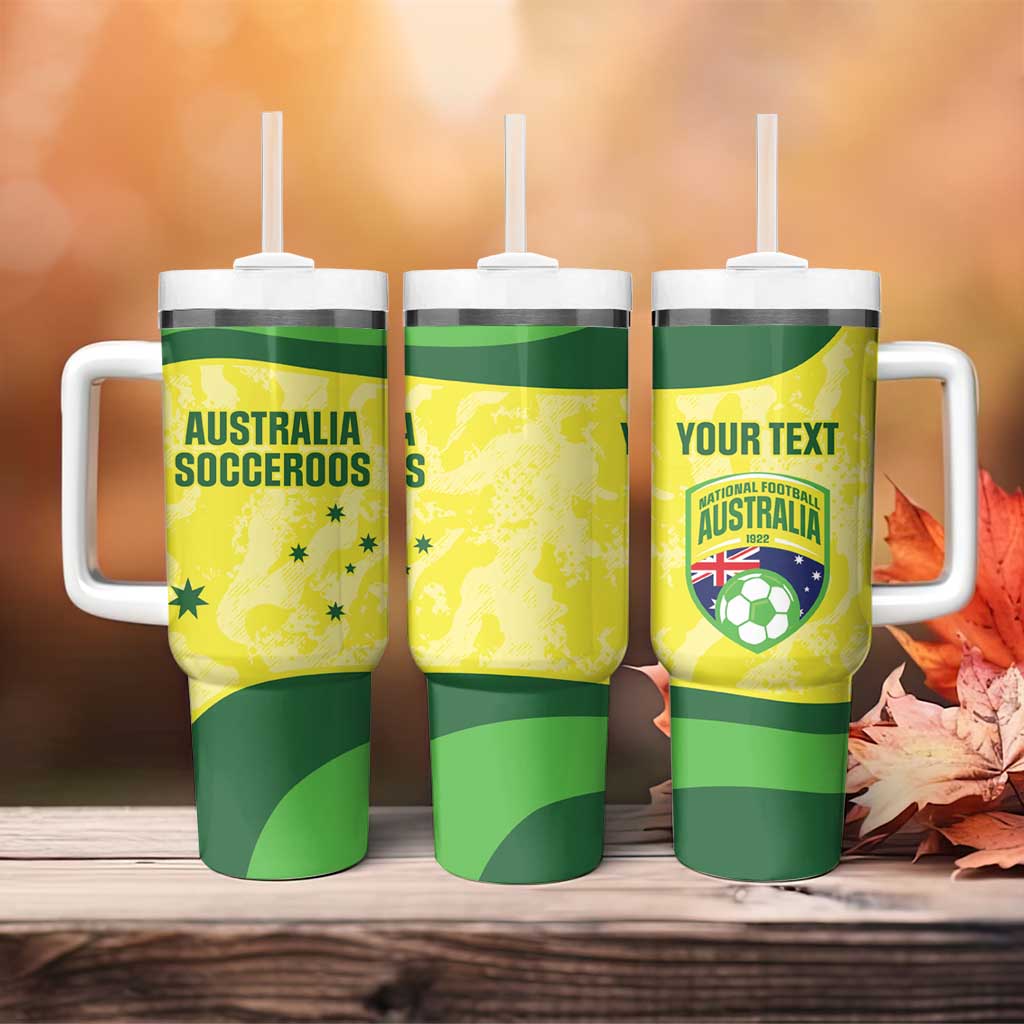 Australia Football Custom Tumbler With Handle Go Socceroos Grunge Sporty Style - Aussie Hoodie