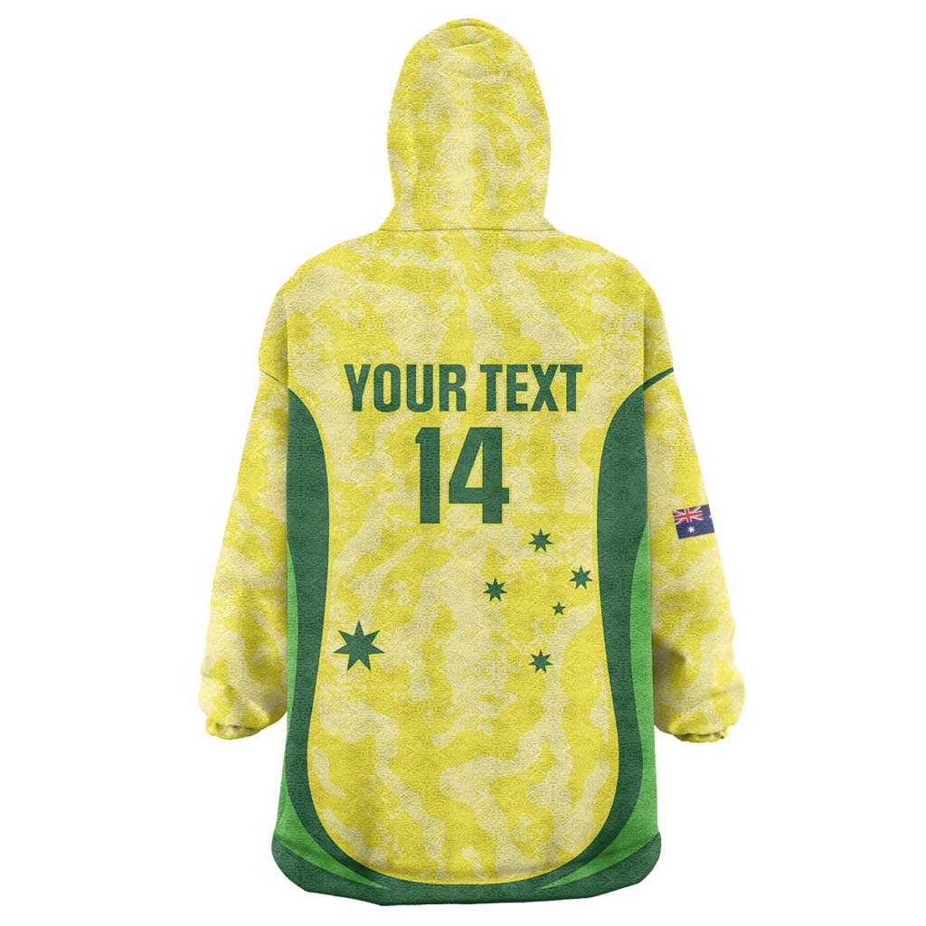 Australia Football Custom Wearable Blanket Hoodie Go Socceroos Grunge Sporty Style - Aussie Hoodie