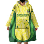 Australia Football Custom Wearable Blanket Hoodie Go Socceroos Grunge Sporty Style - Aussie Hoodie
