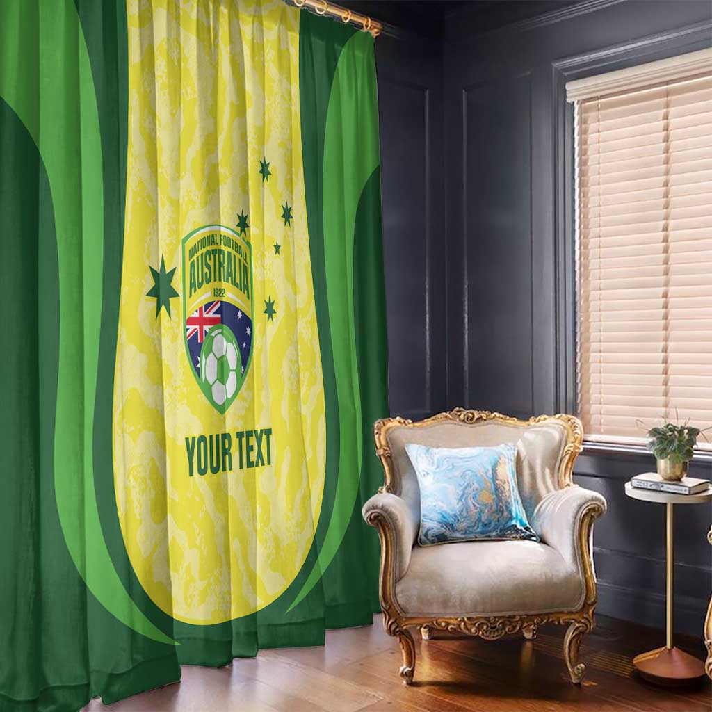 Australia Football Custom Window Curtain Go Socceroos Grunge Sporty Style - Aussie Hoodie