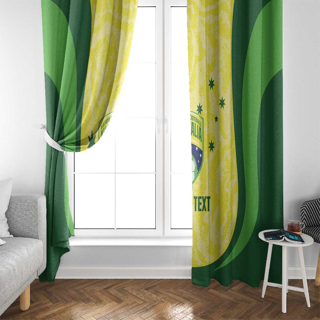 Australia Football Custom Window Curtain Go Socceroos Grunge Sporty Style - Aussie Hoodie