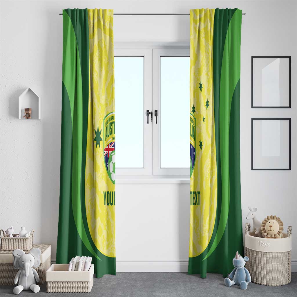 Australia Football Custom Window Curtain Go Socceroos Grunge Sporty Style - Aussie Hoodie