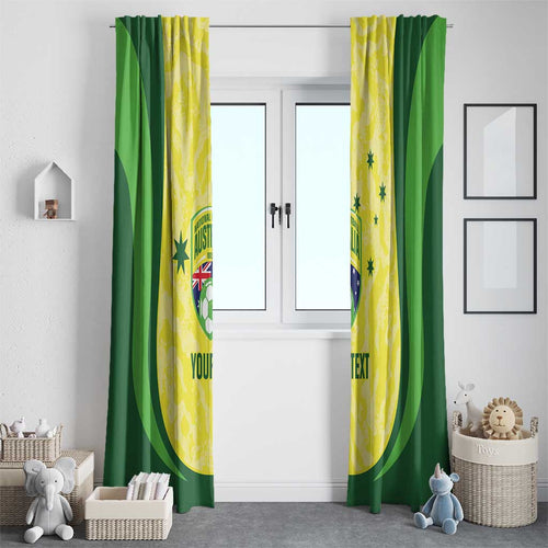 Australia Football Custom Window Curtain Go Socceroos Grunge Sporty Style - Aussie Hoodie