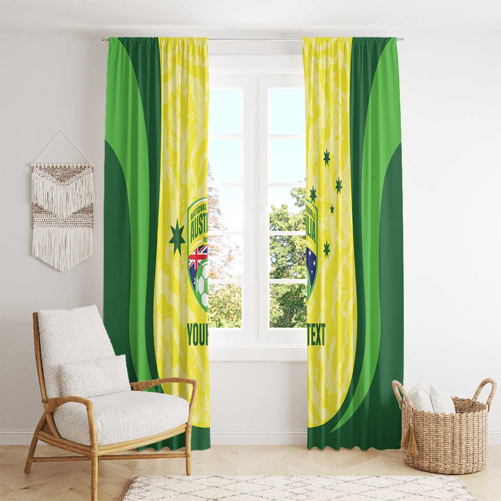 Australia Football Custom Window Curtain Go Socceroos Grunge Sporty Style - Aussie Hoodie