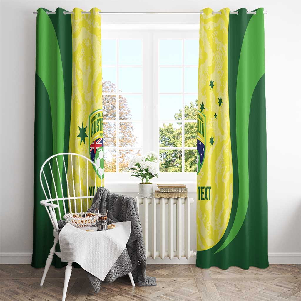 Australia Football Custom Window Curtain Go Socceroos Grunge Sporty Style - Aussie Hoodie