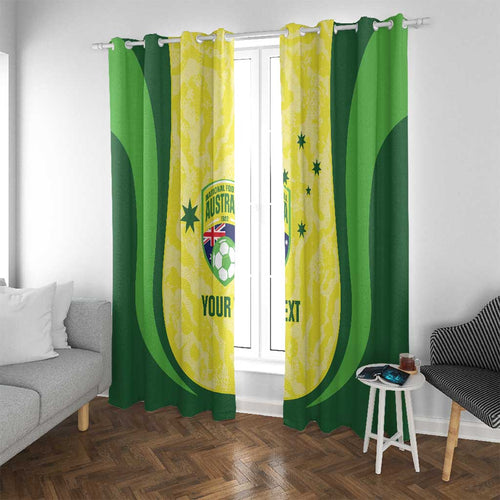 Australia Football Custom Window Curtain Go Socceroos Grunge Sporty Style - Aussie Hoodie