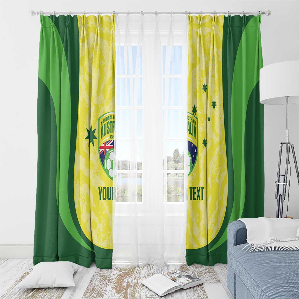 Australia Football Custom Window Curtain Go Socceroos Grunge Sporty Style - Aussie Hoodie