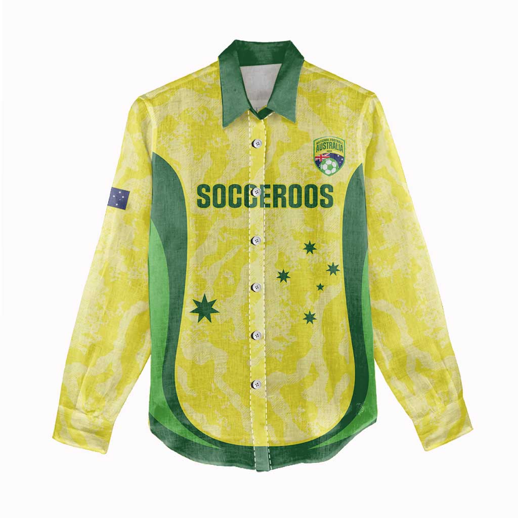 Australia Football Custom Women Casual Shirt Go Socceroos Grunge Sporty Style - Aussie Hoodie