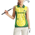 Australia Football Custom Women Sleeveless Polo Shirt Go Socceroos Grunge Sporty Style - Aussie Hoodie