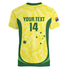 Australia Football Custom Women V-Neck T-Shirt Go Socceroos Grunge Sporty Style - Aussie Hoodie