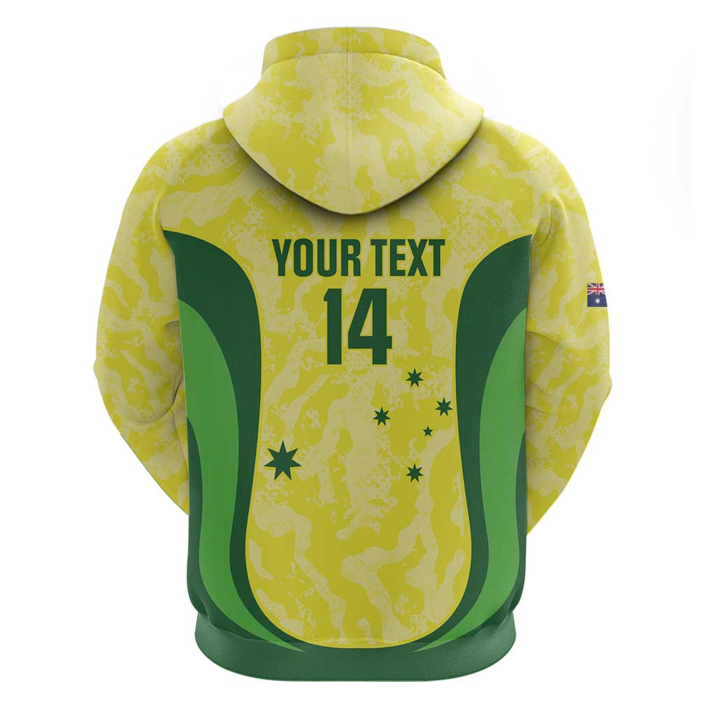 Australia Football Custom Zip Hoodie Go Socceroos Grunge Sporty Style - Aussie Hoodie
