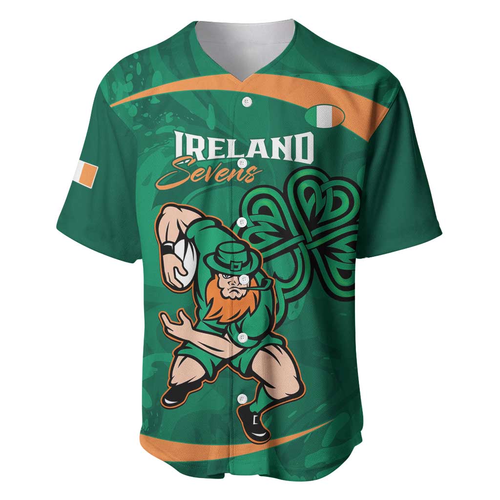 Custom Ireland Rugby Sevens Baseball Jersey Go Champions Irish Shamrock