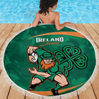 Ireland Rugby Sevens Beach Blanket Go Champions Irish Shamrock