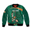 Custom Ireland Rugby Sevens Bomber Jacket Go Champions Irish Shamrock