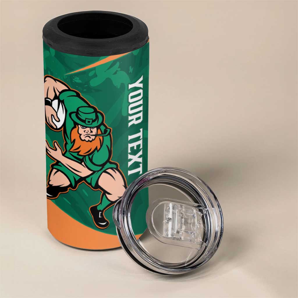 Personalised Ireland Rugby Sevens 4 in 1 Can Cooler Tumbler Go Champions Irish Shamrock