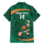 Custom Ireland Rugby Sevens Family Matching Mermaid Dress and Hawaiian Shirt Go Champions Irish Shamrock