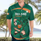 Custom Ireland Rugby Sevens Hawaiian Shirt Go Champions Irish Shamrock