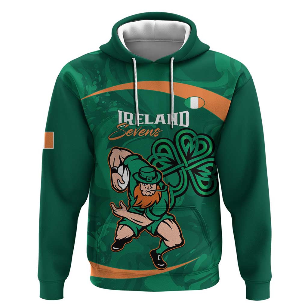 Custom Ireland Rugby Sevens Hoodie Go Champions Irish Shamrock