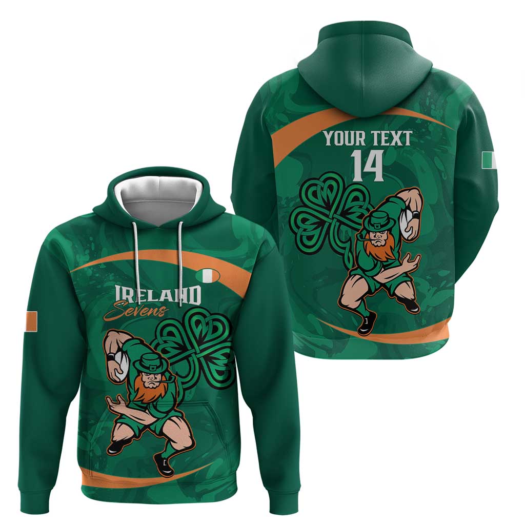 Custom Ireland Rugby Sevens Hoodie Go Champions Irish Shamrock