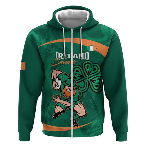 Custom Ireland Rugby Sevens Hoodie Go Champions Irish Shamrock