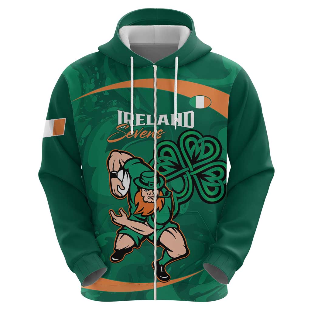 Custom Ireland Rugby Sevens Hoodie Go Champions Irish Shamrock