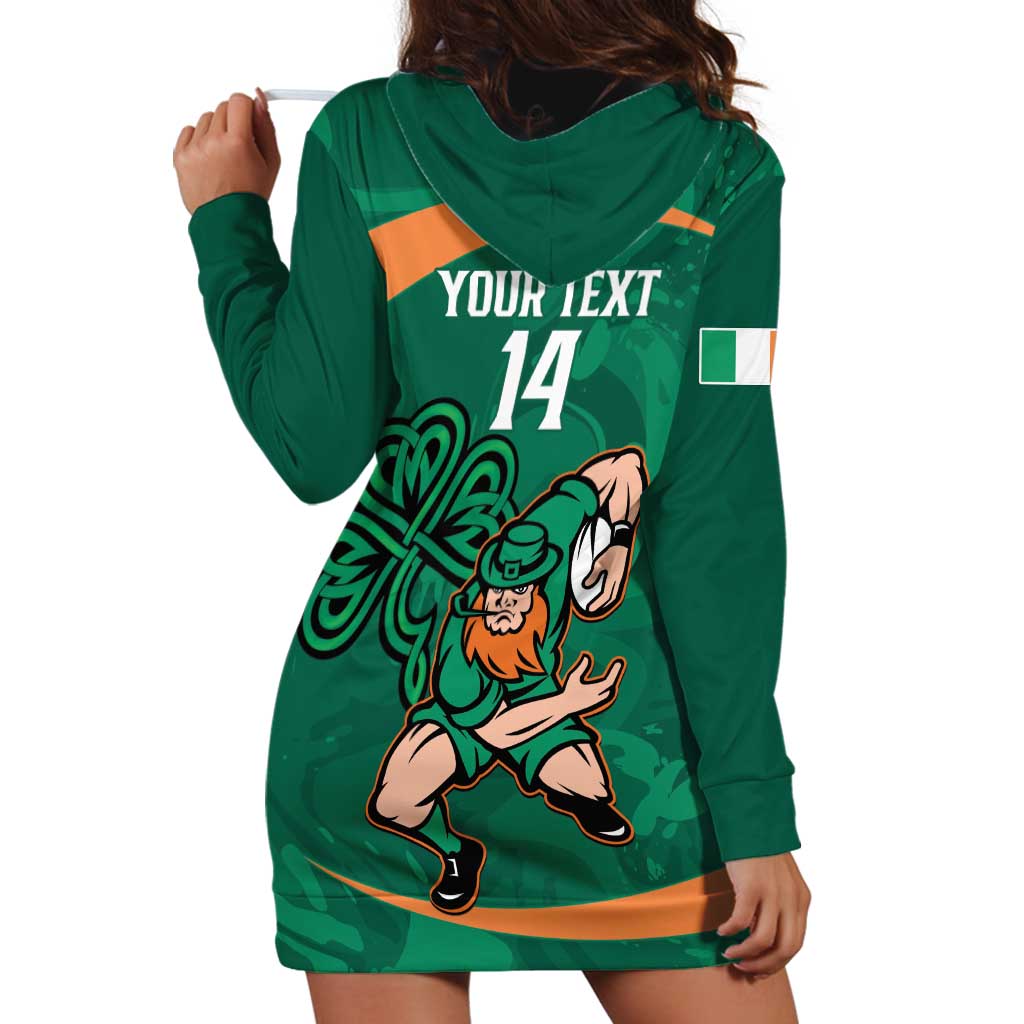 Custom Ireland Rugby Sevens Hoodie Dress Go Champions Irish Shamrock