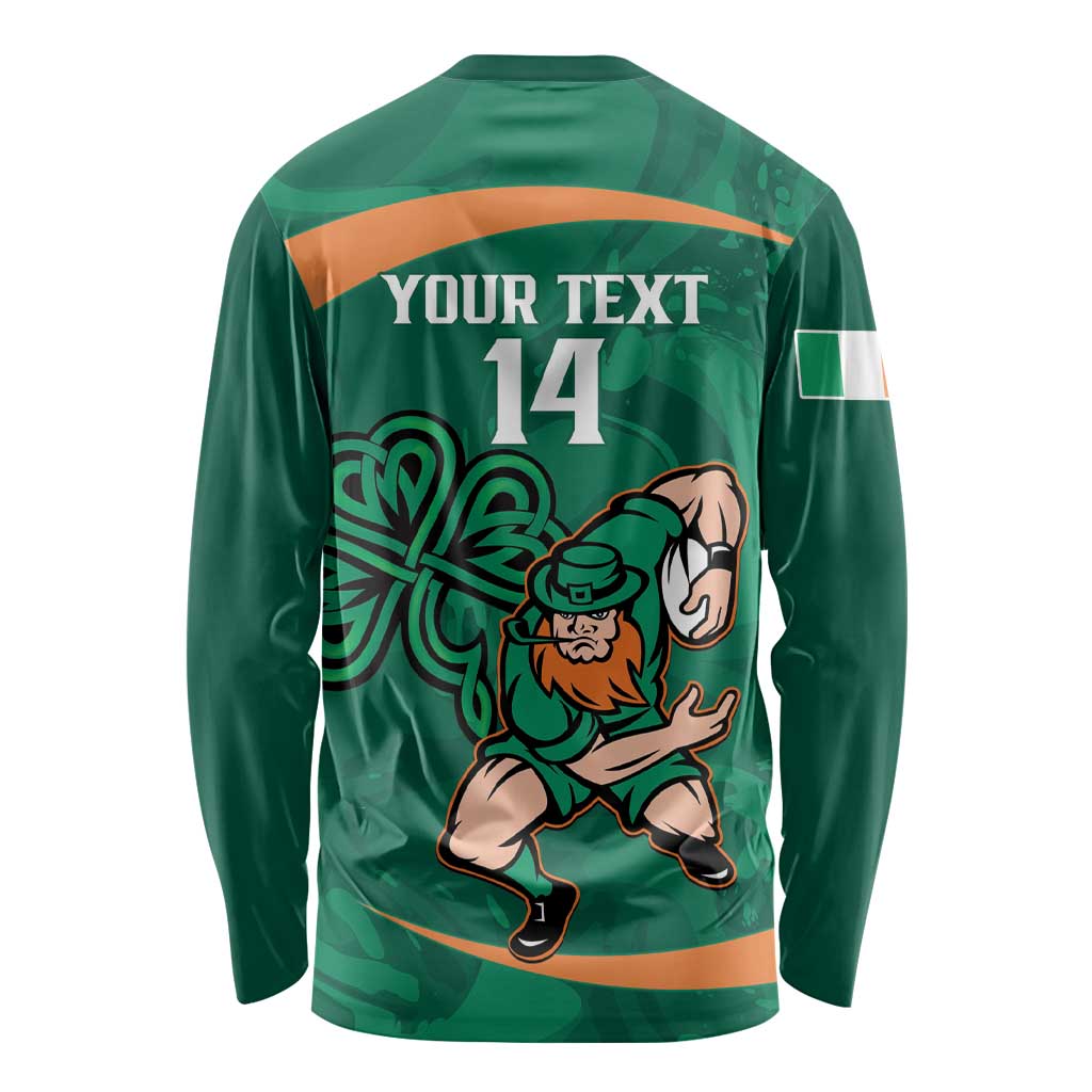 Custom Ireland Rugby Sevens Long Sleeve Shirt Go Champions Irish Shamrock