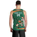 Custom Ireland Rugby Sevens Men Tank Top Go Champions Irish Shamrock