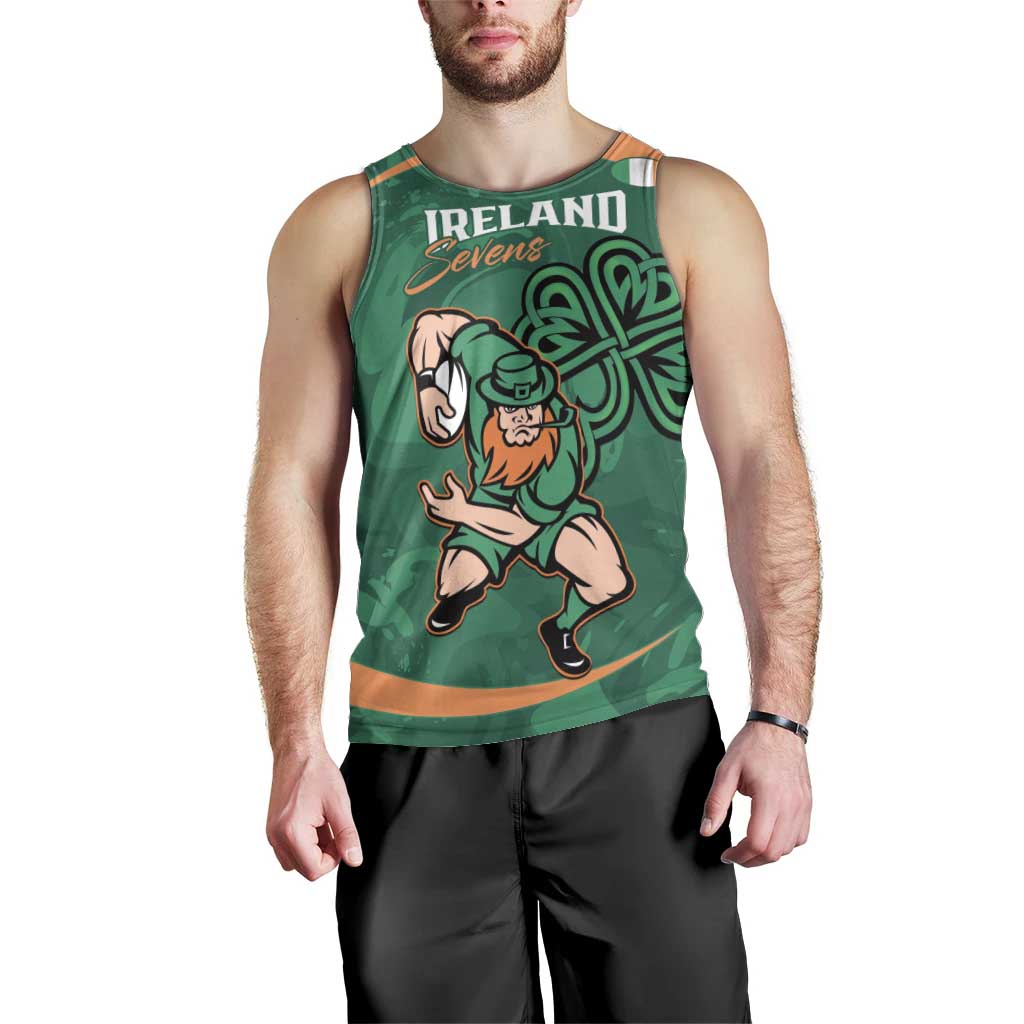 Custom Ireland Rugby Sevens Men Tank Top Go Champions Irish Shamrock