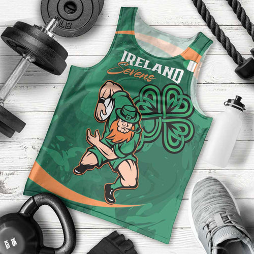 Custom Ireland Rugby Sevens Men Tank Top Go Champions Irish Shamrock