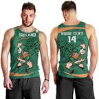Custom Ireland Rugby Sevens Men Tank Top Go Champions Irish Shamrock